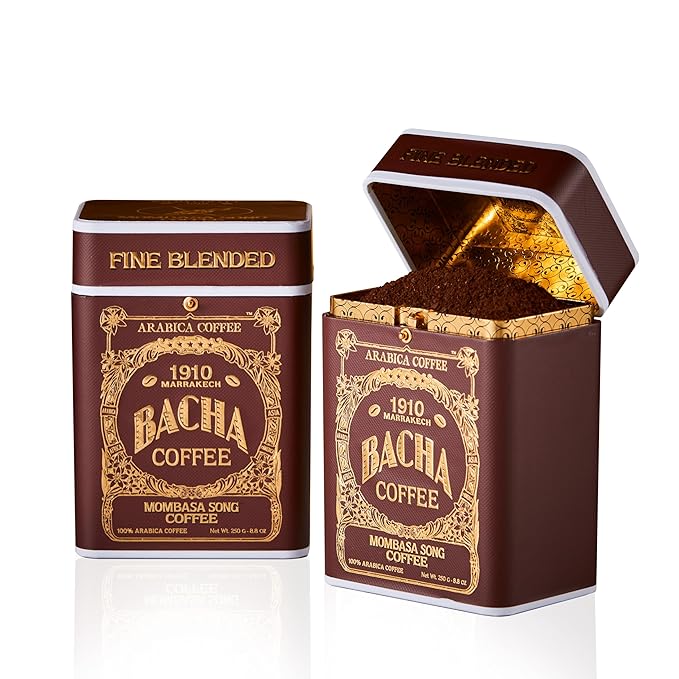 Bacha Coffee | Mombasa Song Fine Blended Signature Nomad Collection, 100% Arabica Specialty Coffee, Ground Beans, Medium Roast, 250g