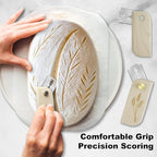 Magnetic Bread Lame Sourdough Scoring Tool Easy Scoring Knife for Bread Baking Scorer Cutter for Homemade Slashing with 10 Razor Blades - Storage Bag Included - Ergonomic Handle - Maple