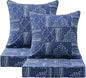 Outdoor Deep Seat & Back Cushion Set, 24 x 24 Inch Water Repellent and Fade by Supflourishia