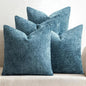 MIULEE Soft Decorative Chenille Pillow Covers Smoke Blue 20x20 Pack of 4 | by MIULEE