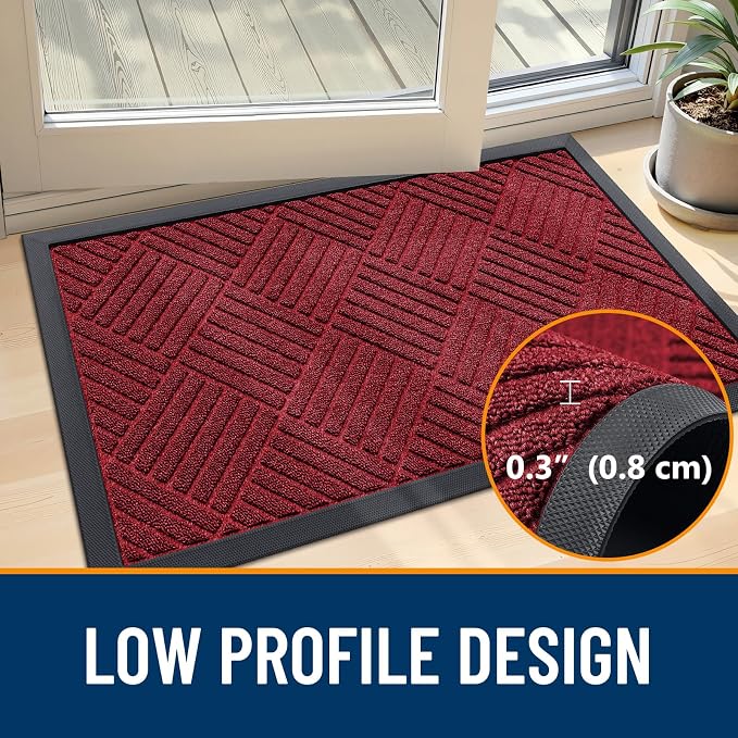 OLANLY Front Door Mat Outside Entrance 47x23, Waterproof Heavy-Duty Doormat | - Image 5