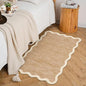 GarveeHome Scalloped Washable Rug 2x3 Kitchen Rugs Non Slip, Light Brown | Rugs by GarveeHome