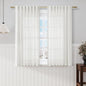Off White Cafe Curtains 54 Inch Length Set 2 Panel Back Tab Pocket Semi Sheer by Nanspring