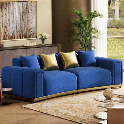 104" Oversized Velvet Chesterfield Couch by ModernSofaforLivingRoom