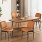 REONEY Dining Chairs Set of 4, Mid-Century Modern Upholstered PU Leather Chairs by REONEY