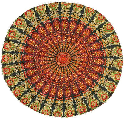Mandala Floor Pillow Cover Meditation Cushion Seating Throw Hippie Round - Image 5