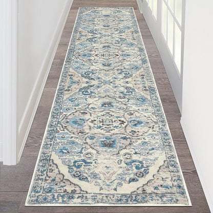 HEBE Hallway Runner Rug 2'x8', Washable Non Slip Kitchen Rug Runner | Soft Boho by HEBE