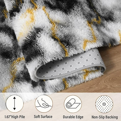 LOCHAS 8x10 Area Rugs Fluffy Living Room Carpet - Image 6