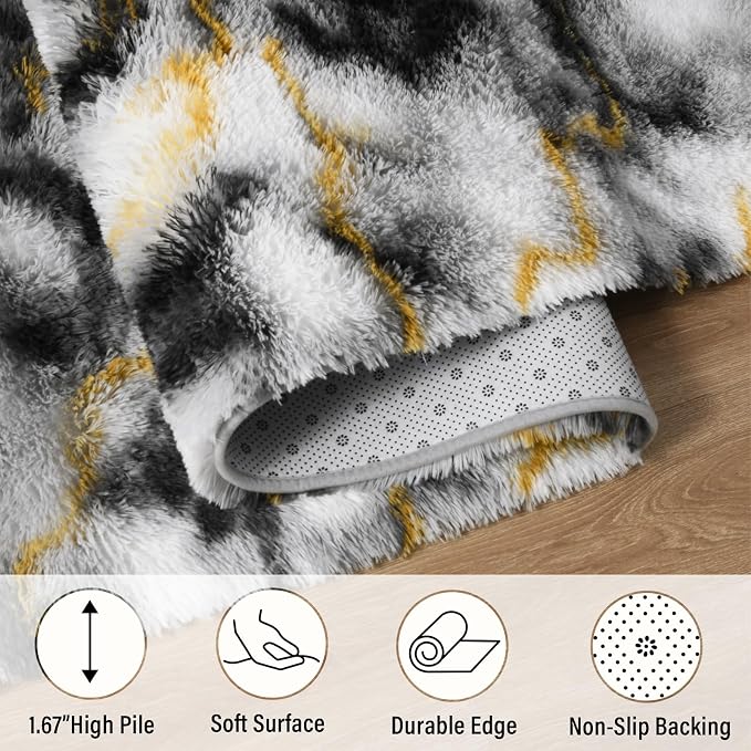 LOCHAS Area Rugs Fluffy Living Room Carpets - Image 6