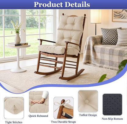 Rocking Chair Cushion, Waterproof and Fade-Resistant Adirondack Rocker Cushions - Image 7