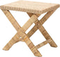 Bali & pari Farica Modern Bohemian Natural Rattan and Mahogany Accent Bench by balipari