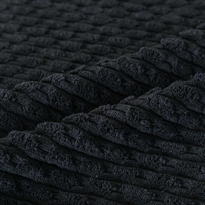 Set of 4 Black Decorative Throw Pillow Covers 22x22 Inch Corduroy Pillow Covers - Image 5