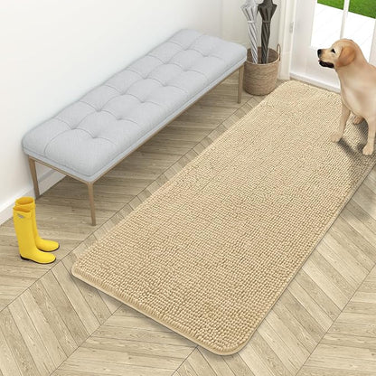 OLANLY Dog Door Mat for Muddy Paws 54x24, Super Absorbent Chenille Mud Mat | by OLANLY