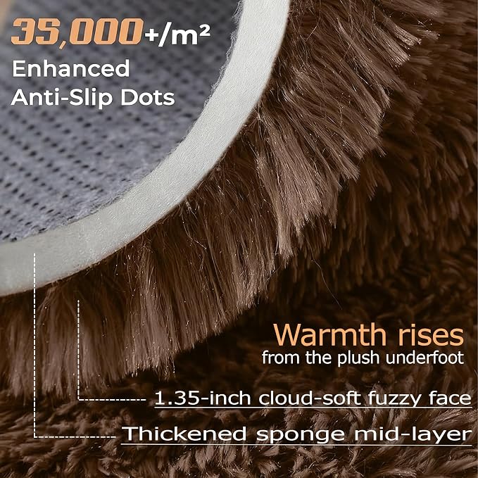 5x7 Area Rug for Living Room: Fluffy Shag Soft Washable Rugs Fuzzy Plush Indoor - Image 3
