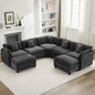 113'' V Shaped Cloud Sectional Sofa, Oversized Deep Seat Couches by WUTUTUEE