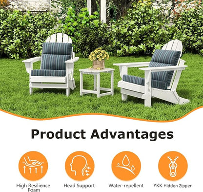 Unimatta Sunbrella Outdoor High Back Chair Cushion Seat Pads, 44 x 21 Inch - Image 3
