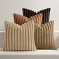 MIULEE Fall Faux Fur Plush Decorative Throw Pillow Covers 18x18, Dark Brown | by MIULEE