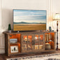 YESHOMY Farmhouse LED TV Stand by SearchallYESHOMY