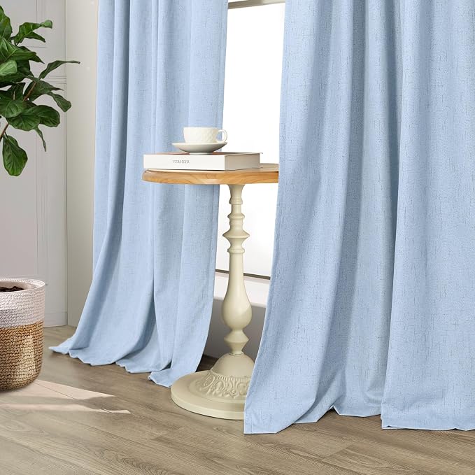 Pitalk 100% Blackout Light Blue Curtains 84 Inch Length - Image 7