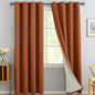 Yakamok Burnt Orange Linen Curtains 84 Inches Long by Yakamok