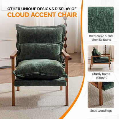 VINGLI Mid-Century Modern Cloud Accent Armchairs set of 2 - Image 5