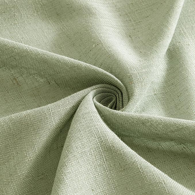 MIULEE Sage Green Linen Curtains 52x96 Inch Long - Image 8