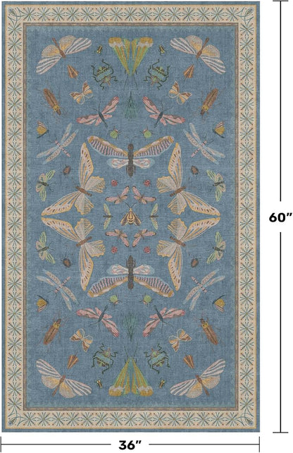 Insect 3x5 Washable Stain Resistant Rugs - Image 2