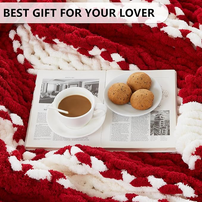 L'AGRATY Chunky Knit Throw Blanket - Image 7