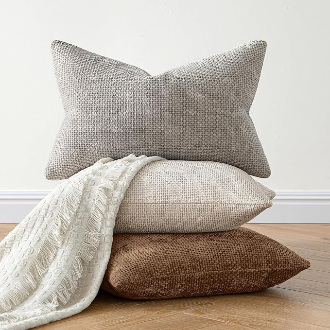 MIULEE Decorative Couch Throw Pillow Covers 18x18 in Golden Brown 2 Pack | - Image 4