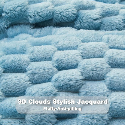 NEWCOSPLAY Fleece Clouds Cozy King Blanket - Image 5