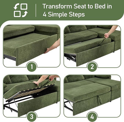 VINGLI Convertible Sofa Bed Couches - Image 6