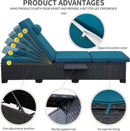 WAROOM Outdoor Chaise Lounge Chairs - Image 5