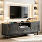 70" Fluted TV Stand for Tvs up to 80", Mid-Century Modern Entertainment Center by Mxtxmy
