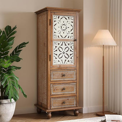 LKTART Solid Wood Accent Storage Cabinet - Image 8