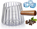 6OZ Espresso Cups Glass, JJOO Espresso Shot Cup With V-Shaped Mouth, Glass Measuring Cup, Markings in both oz & ml