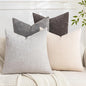Set of 4 Soft Textured Decorative Throw Pillow Covers 18x18 Inch Cozy Farmhouse by Cozoomy