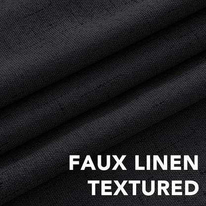 H.VERSAILTEX Linen Curtains 100% Blackout Curtains - Image 4