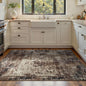 Area Rug 4x6 Brown Rug Washable Boho Rugs Non Slip Low Pile Abstract Coffee by OmpaaHomeDecor