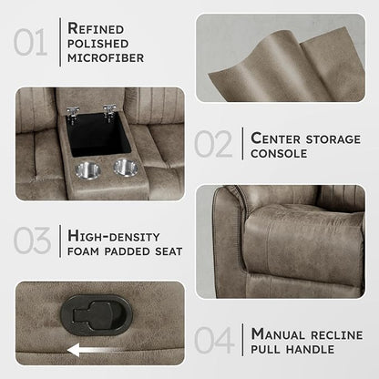 Lexicon 74" W Manual Double Reclining Loveseat - Image 3