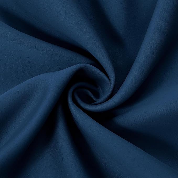 Navy Blue Blackout Curtains 42 x 63 Inch Length/Set of 2 Curtain Panels/Thermal - Image 8