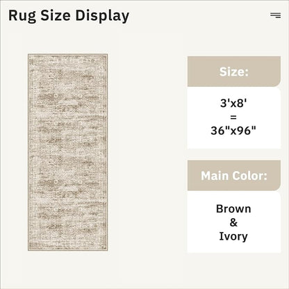 Soalmost Washable Kitchen Runner Rug 3x8 Hallway Entry Rugs Non-Slip, Foldable - Image 5
