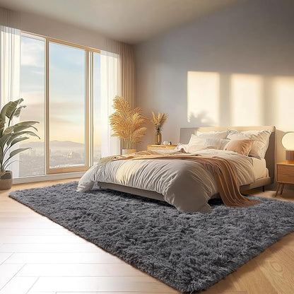 Grey 6x9 Area Rugs for Living Room, Ultra Soft Plush Big Indoor Floor Carpet - Image 4