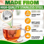 Heart Tea Infuser for Loose Leaf Tea Steeper – 10 Pcs Rust-Resistant Stainless Steel Diffusers with Sturdy Clasp – Easy Brewing, No Loose Leaves, Great for Parties & Gifting
