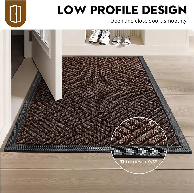 Front Door Mat, Heavy Duty Waterproof Doormat 73"x46", Stain Fade Resistant - Image 7