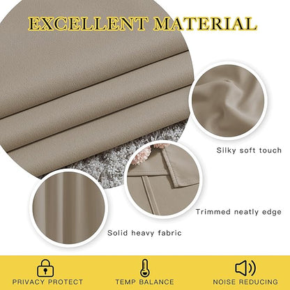 NICETOWN Bedroom Blackout Curtain Panels - Image 3