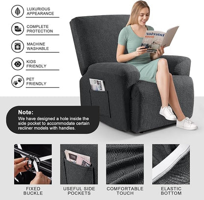 Timeles Recliner Covers Recliner Chair Covers Reclining Couch Covers Sofa - Image 3