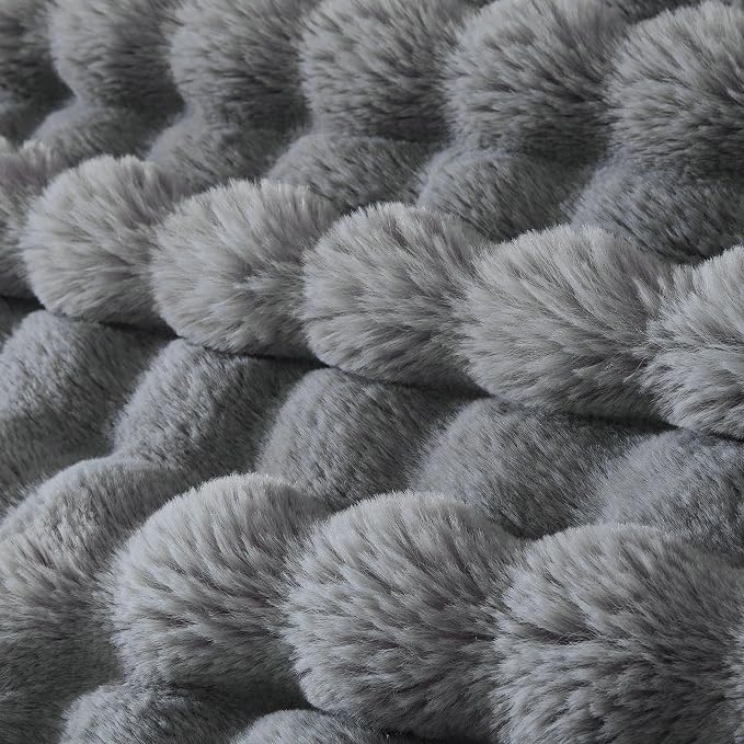 50x60 Inches Ultra-Soft Fuzzy Faux Fur Plush Throw Blanket - Image 5