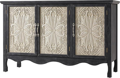 RoyalCraft Buffet Cabinet with Storage, Vintage Solid Wood Sideboard with 3 - Image 8