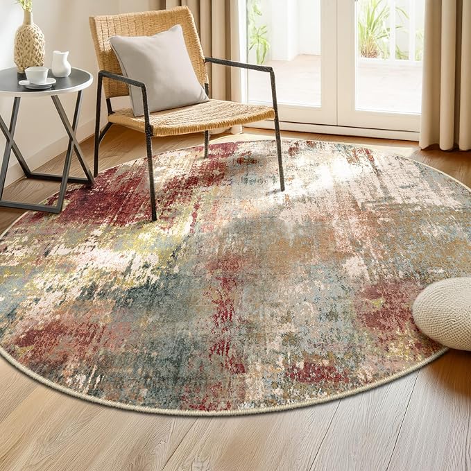 RELEANY Washable Round 6ft Area Rug - Image 3