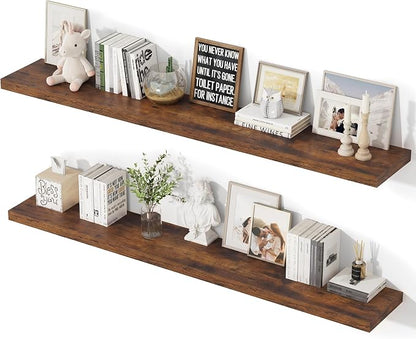 55 Inch Floating Shelves, 12 Inch Deep Floating Shelves by Unknown